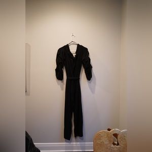 Black linen jumpsuit